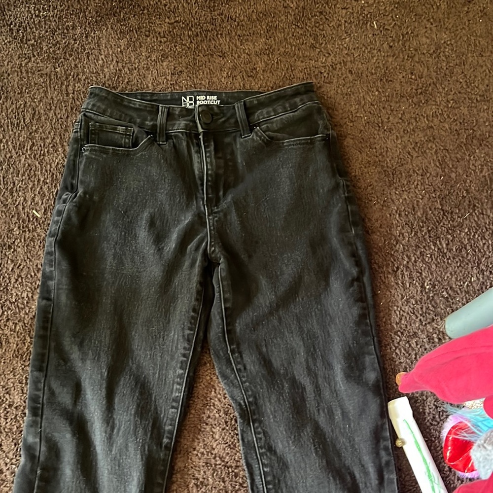 Black Mid rise bootcut jeans